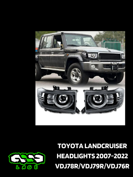 Toyota 70 series Landcruiser Headlights 2007-2022
